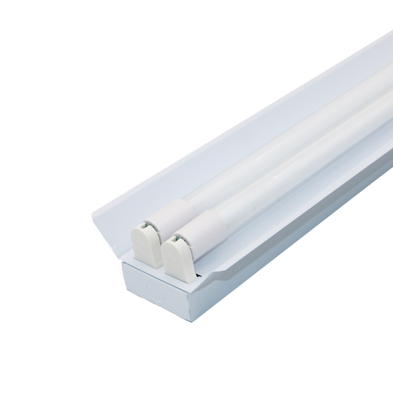 t8LED日光燈支架 單雙支帶罩高亮吸頂，打造高效應急照明解決方案